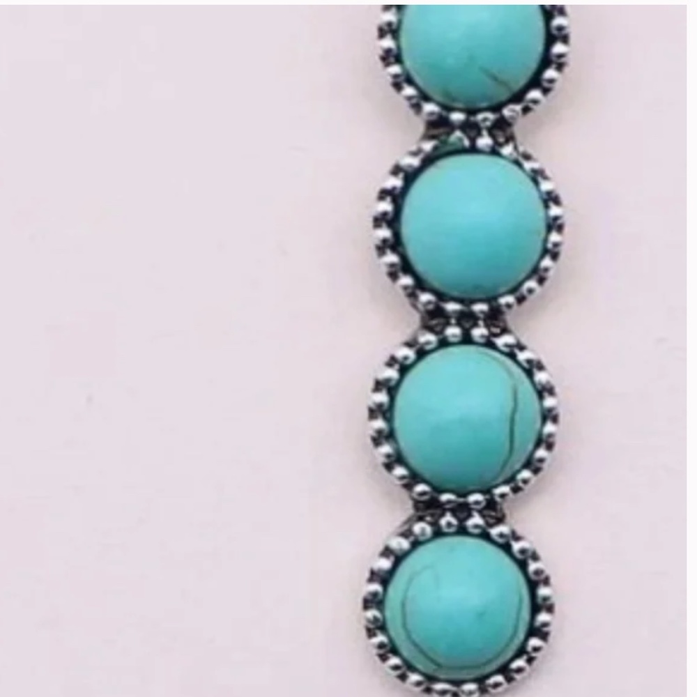 Free Turquoise Round Drop Abstract Geo Hipster Hi… - image 2